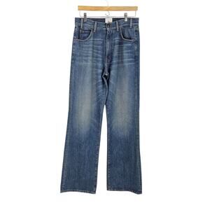 G. Label by Goop Boyfriend Jeans Blue High Waist Wide Leg Made in Italy Size 29